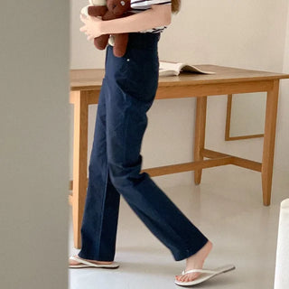 Cotton straight pants