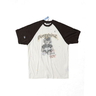 [MASONPRINCE] Punk Bear Raglan Sleeve Top