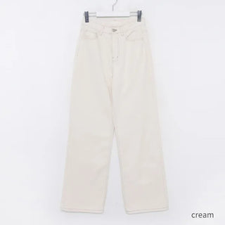 Long cream denim