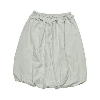 (3 colors) Shirred balloon skirt