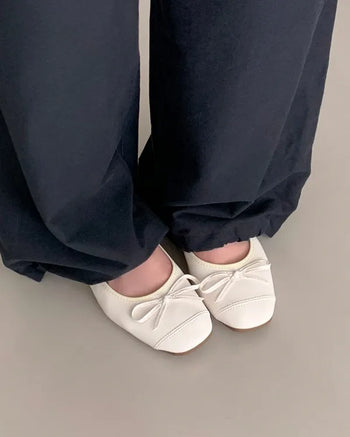 Ribbon flat shoes (4 colors)