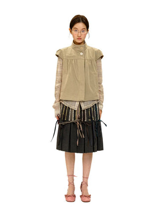 [Moromoro2] Puff Sleeve A-Line Short  Jacket