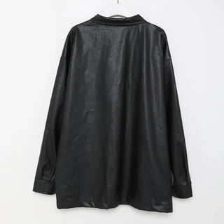 Long leather jacket