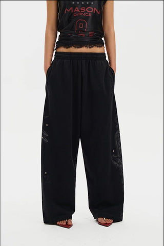 [MASONPRINCE] Bear Crystal Hoodie & Sweatpants Set