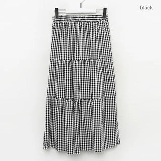 Checked cantan skirt