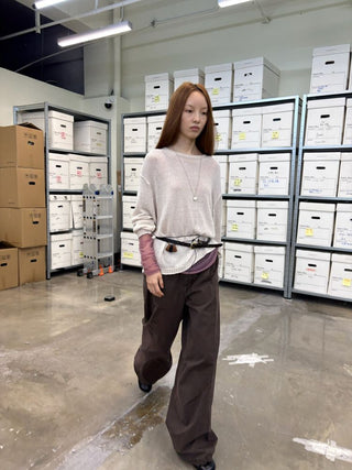 [NeverSeez] Washed Workwear Pants