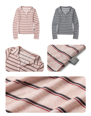 [NECY] Color Block Stripe Polo Shirt (2color)