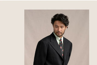 [CULTUM] 1930s Wool Twill Peak Lapel Suit