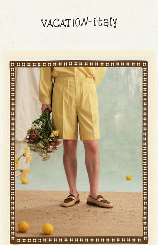 [CULTUM] Drawstring Pleated Shorts