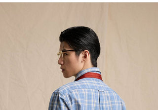 [CULTUM] Cotton Plaid Work Shirt with Pockets