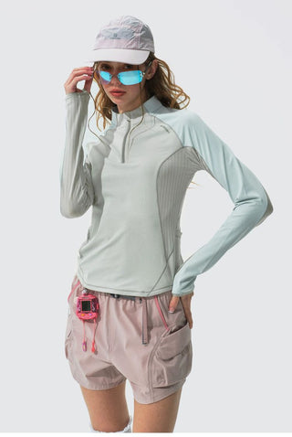 [Monterest] Half-Zip Slim Fit UV Protection Top