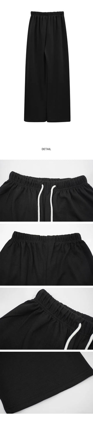 Semi-wide long training pants with added Fleece-lined in 12 colors