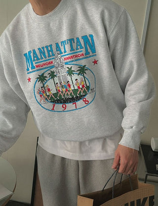 Manhattan Fleece-lined Sweatshirt (2 colors)