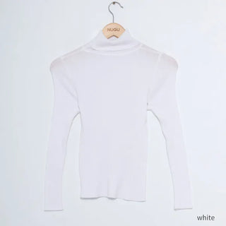 Ribbed turtleneck knit