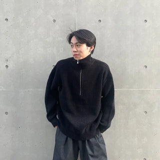 Half-zip knit