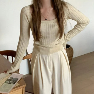 Square back ribbon knit
