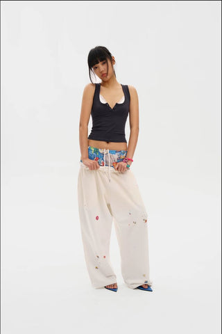 [MASONPRINCE] Resort Double Waist Sweatpants