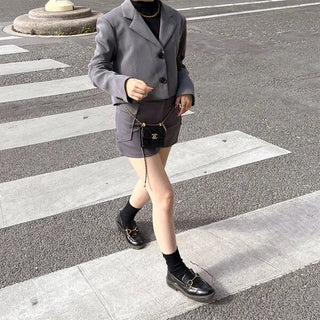 Side pocket mini skirt
