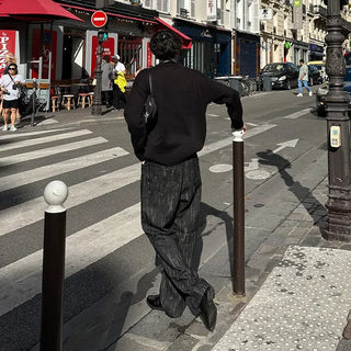 Unique Pattern Denim Pants