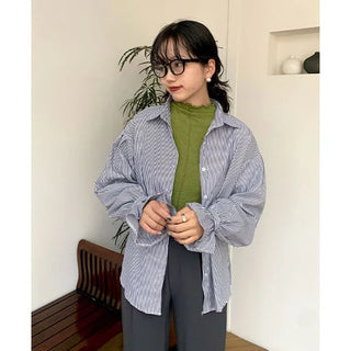 Cuff Point Striped Shirt