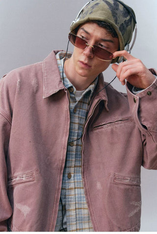 [Monterest] Washed Distressed Work Jacket