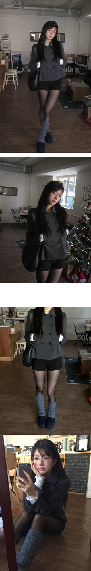 Pino Pintuck Double Short Coat - 2 Colors