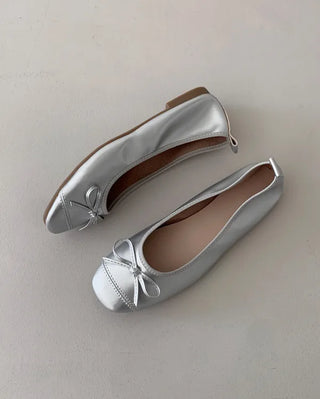 Ribbon flat shoes (4 colors)
