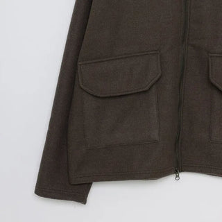 Reverse-opening zipper collar jacket