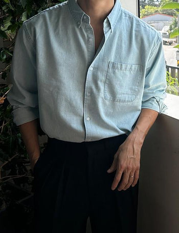Autumn Basic Denim Shirt (3 colors)