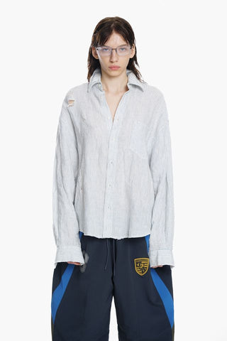 MASONPRINCE Linen Washed Striped Shirt