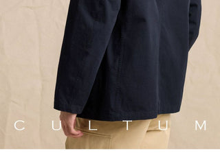[CULTUM] Cotton Twill Double-Breasted Blazer