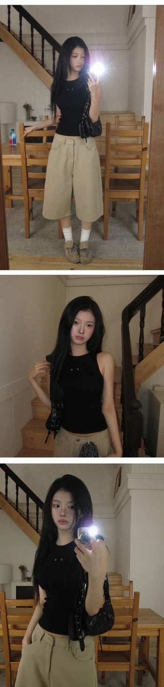 Jui Eyelet Sleeveless - 2color