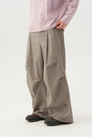 [Monterest] Washed Pleated Parachute Pants