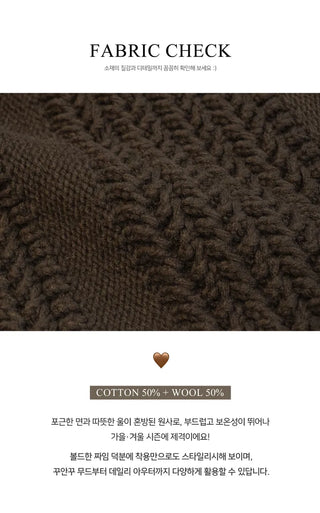 Heavy Thick Knitwear Haji Zip-up - 2 Colors