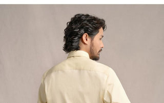 [CULTUM] 1930s Long Point Collar Cotton Shirt