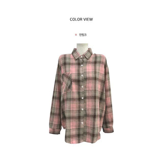 Strawberry Check Pink Shirt - 1 color