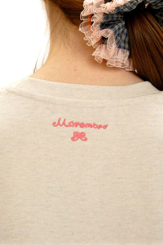 [Moromoro2] Illustrated Rabbit Rhinestone  T-Shirt