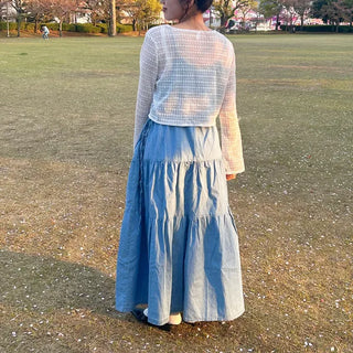 String denim camisole dress