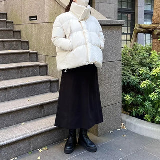 Wool A-line skirt
