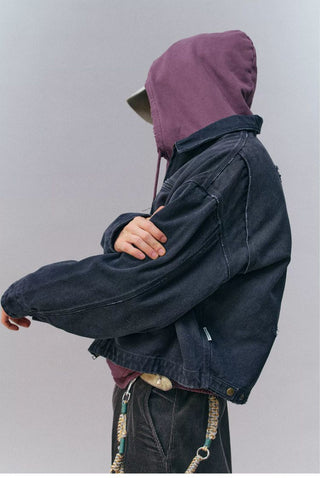 [Monterest] Washed Distressed Work Jacket
