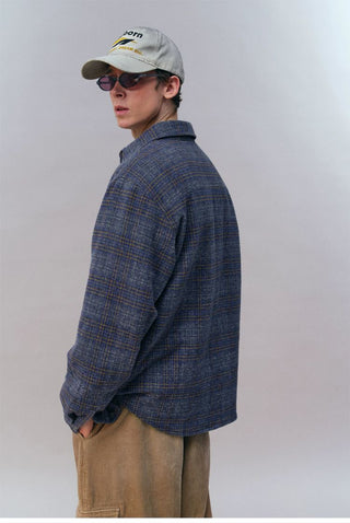 [Monterest] Quilted Padded Check Shirt Jacket