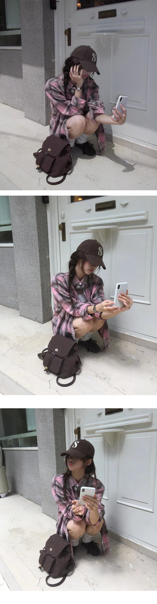 Strawberry Check Pink Shirt - 1 color