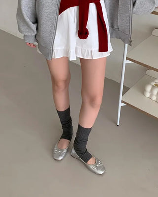 Ribbon flat shoes (4 colors)
