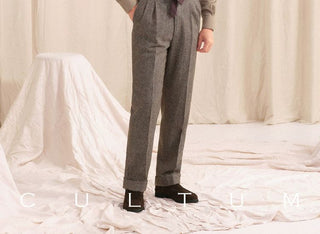 [CULTUM] Italian Pointed Collar Button-Down Shirt