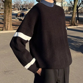 Sleeve Line Bicolor Knit