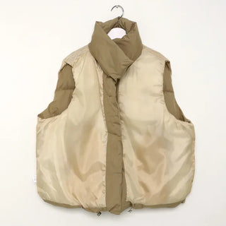 High-neck oversized down vest