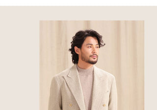[CULTUM] Wool Blend Peak Lapel Suit Set