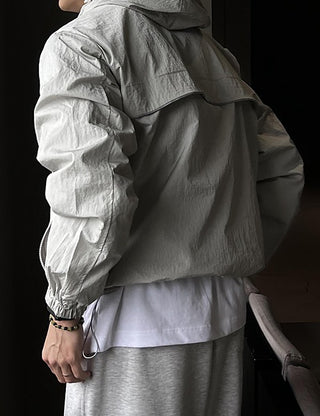 Easy Wind Backless Hooded Jacket (5 colors)