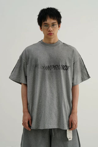 [MASONPRINCE] Graffiti Label Washed Cotton Tee