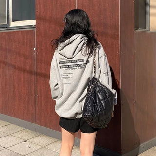 Lettering Hooded T-shirt